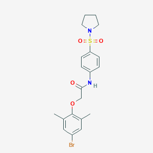 molecular formula C20H23BrN2O4S B319860 2-(4-bromo-2,6-dimethylphenoxy)-N-[4-(1-pyrrolidinylsulfonyl)phenyl]acetamide 