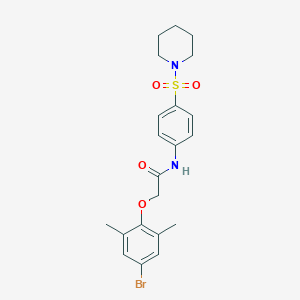 2-(4-bromo-2,6-dimethylphenoxy)-N-[4-(1-piperidinylsulfonyl)phenyl]acetamide