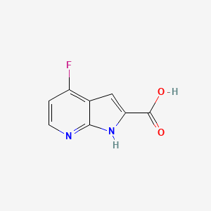 molecular formula C8H5FN2O2 B3198615 1H-Pyrrolo[2,3-b]pyridine-2-carboxylic acid, 4-fluoro- CAS No. 1016241-77-2