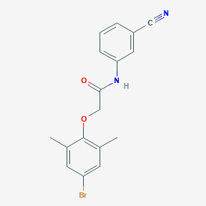 molecular formula C17H15BrN2O2 B319863 2-(4-bromo-2,6-dimethylphenoxy)-N-(3-cyanophenyl)acetamide 