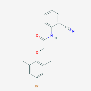 molecular formula C17H15BrN2O2 B319864 2-(4-bromo-2,6-dimethylphenoxy)-N-(2-cyanophenyl)acetamide 