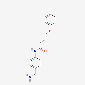 molecular formula C18H22N2O2 B3198649 N-[4-(aminomethyl)phenyl]-4-(4-methylphenoxy)butanamide CAS No. 1016497-57-6