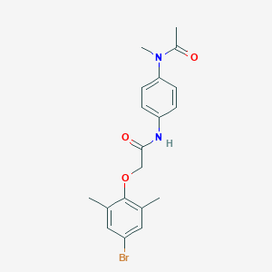 N-{4-[acetyl(methyl)amino]phenyl}-2-(4-bromo-2,6-dimethylphenoxy)acetamide