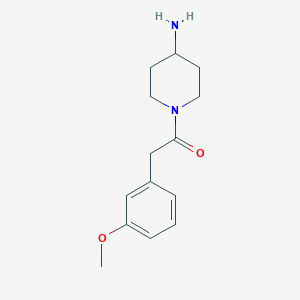 molecular formula C14H20N2O2 B3198661 1-(4-Aminopiperidin-1-yl)-2-(3-methoxyphenyl)ethan-1-one CAS No. 1016504-73-6