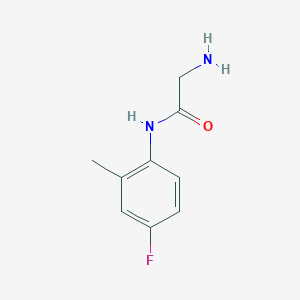 molecular formula C9H11FN2O B3198693 2-Amino-N-(4-fluoro-2-methylphenyl)acetamide CAS No. 1016507-22-4