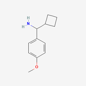 molecular formula C12H17NO B3198695 Cyclobutyl(4-methoxyphenyl)methanamine CAS No. 1016507-26-8