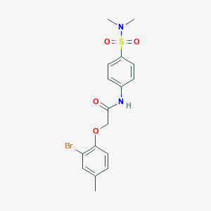 molecular formula C17H19BrN2O4S B319870 2-(2-bromo-4-methylphenoxy)-N-{4-[(dimethylamino)sulfonyl]phenyl}acetamide 