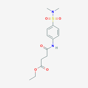 molecular formula C14H20N2O5S B319872 Ethyl 4-{[4-(dimethylsulfamoyl)phenyl]amino}-4-oxobutanoate 