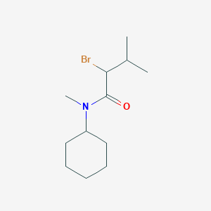 molecular formula C12H22BrNO B3198722 2-溴-N-环己基-N,3-二甲基丁酰胺 CAS No. 1016508-73-8
