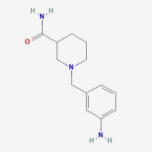 molecular formula C13H19N3O B3198729 1-[(3-Aminophenyl)methyl]piperidine-3-carboxamide CAS No. 1016509-83-3