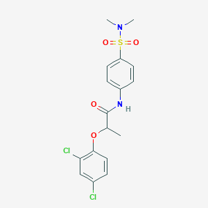 molecular formula C17H18Cl2N2O4S B319874 2-(2,4-dichlorophenoxy)-N-{4-[(dimethylamino)sulfonyl]phenyl}propanamide 