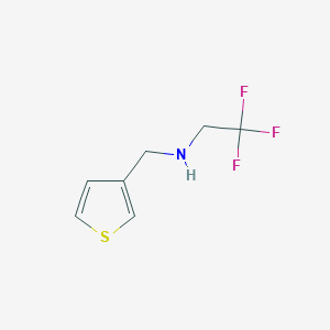 molecular formula C7H8F3NS B3198745 (3-噻吩基甲基)(2,2,2-三氟乙基)胺 CAS No. 1016517-82-0