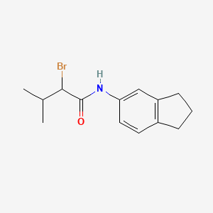 molecular formula C14H18BrNO B3198750 2-bromo-N-(2,3-dihydro-1H-inden-5-yl)-3-methylbutanamide CAS No. 1016519-25-7