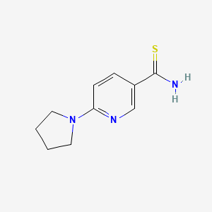 molecular formula C10H13N3S B3198757 6-(Pyrrolidin-1-yl)pyridine-3-carbothioamide CAS No. 1016519-59-7