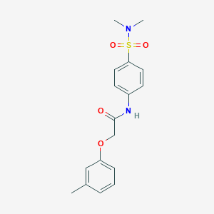molecular formula C17H20N2O4S B319877 N-{4-[(dimethylamino)sulfonyl]phenyl}-2-(3-methylphenoxy)acetamide 