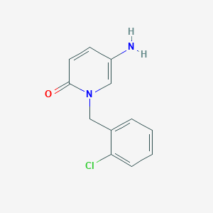 molecular formula C12H11ClN2O B3198778 5-Amino-1-[(2-chlorophenyl)methyl]-1,2-dihydropyridin-2-one CAS No. 1016527-33-5