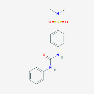 molecular formula C15H17N3O3S B319878 4-[(anilinocarbonyl)amino]-N,N-dimethylbenzenesulfonamide 