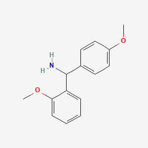 molecular formula C15H17NO2 B3198793 (2-Methoxyphenyl)(4-methoxyphenyl)methanamine CAS No. 1016530-19-0