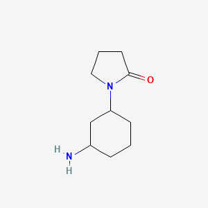molecular formula C10H18N2O B3198805 1-(3-Aminocyclohexyl)pyrrolidin-2-one CAS No. 1016531-22-8