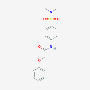 molecular formula C16H18N2O4S B319881 N-{4-[(dimethylamino)sulfonyl]phenyl}-2-phenoxyacetamide 