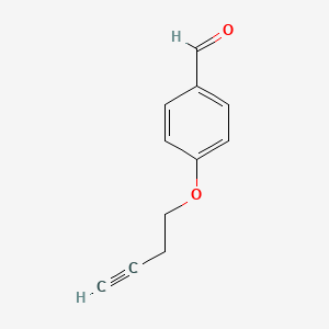molecular formula C11H10O2 B3198817 4-(But-3-yn-1-yloxy)benzaldehyde CAS No. 1016536-59-6
