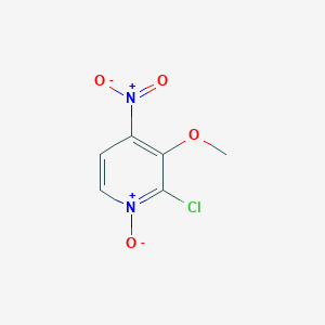 molecular formula C6H5ClN2O4 B3198824 Pyridine, 2-chloro-3-methoxy-4-nitro-, 1-oxide CAS No. 101664-57-7