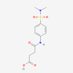 molecular formula C12H16N2O5S B319885 4-{4-[(Dimethylamino)sulfonyl]anilino}-4-oxobutanoic acid 