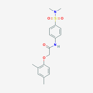 molecular formula C18H22N2O4S B319886 N-{4-[(dimethylamino)sulfonyl]phenyl}-2-(2,4-dimethylphenoxy)acetamide 