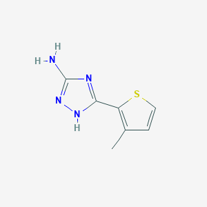 molecular formula C7H8N4S B3198863 5-(3-甲基噻吩-2-基)-4H-1,2,4-三唑-3-胺 CAS No. 1016690-26-8