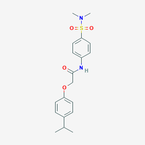 molecular formula C19H24N2O4S B319887 N-{4-[(dimethylamino)sulfonyl]phenyl}-2-(4-isopropylphenoxy)acetamide 
