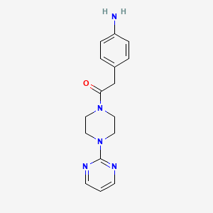 2-(4-Aminophenyl)-1-[4-(pyrimidin-2-yl)piperazin-1-yl]ethan-1-one