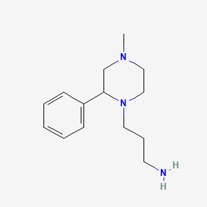 molecular formula C14H23N3 B3198906 3-(4-甲基-2-苯基哌嗪-1-基)丙-1-胺 CAS No. 1016701-12-4