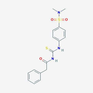 N-[[4-(dimethylsulfamoyl)anilino]-sulfanylidenemethyl]-2-phenylacetamide