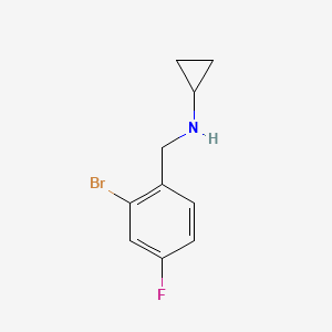 molecular formula C10H11BrFN B3198940 N-(2-bromo-4-fluorobenzyl)cyclopropanamine CAS No. 1016706-75-4