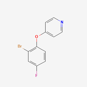 molecular formula C11H7BrFNO B3198942 4-(2-Bromo-4-fluorophenoxy)pyridine CAS No. 1016707-67-7