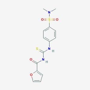 molecular formula C14H15N3O4S2 B319897 N-[({4-[(dimethylamino)sulfonyl]phenyl}amino)carbonothioyl]-2-furamide 