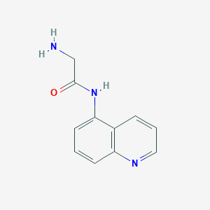 molecular formula C11H11N3O B3198971 2-氨基-N-(喹啉-5-基)乙酰胺 CAS No. 1016723-44-6