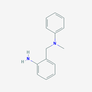 molecular formula C14H16N2 B3198994 2-{[Methyl(phenyl)amino]methyl}aniline CAS No. 1016726-78-5
