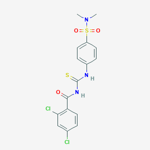 molecular formula C16H15Cl2N3O3S2 B319900 2,4-dichloro-N-[({4-[(dimethylamino)sulfonyl]phenyl}amino)carbonothioyl]benzamide 