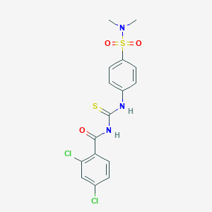 2,4-dichloro-N-[({4-[(dimethylamino)sulfonyl]phenyl}amino)carbonothioyl]benzamide