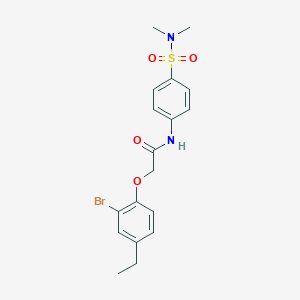 molecular formula C18H21BrN2O4S B319902 2-(2-bromo-4-ethylphenoxy)-N-{4-[(dimethylamino)sulfonyl]phenyl}acetamide 