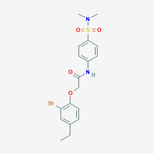 2-(2-bromo-4-ethylphenoxy)-N-{4-[(dimethylamino)sulfonyl]phenyl}acetamide