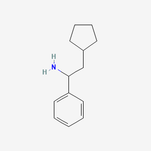 molecular formula C13H19N B3199037 2-Cyclopentyl-1-phenylethan-1-amine CAS No. 1016743-07-9