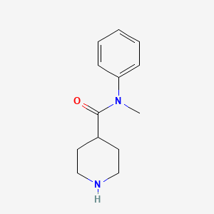 molecular formula C13H18N2O B3199042 N-Methyl-N-phenylpiperidine-4-carboxamide CAS No. 1016747-51-5