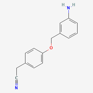 molecular formula C15H14N2O B3199067 2-{4-[(3-氨基苯基)甲氧基]苯基}乙腈 CAS No. 1016750-22-3