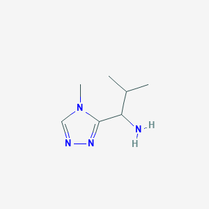 molecular formula C7H14N4 B3199074 2-methyl-1-(4-methyl-4H-1,2,4-triazol-3-yl)propan-1-amine CAS No. 1016753-32-4