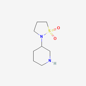 molecular formula C8H16N2O2S B3199083 2-(Piperidin-3-yl)isothiazolidine 1,1-dioxide CAS No. 1016767-90-0