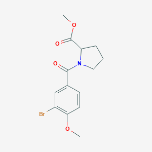 molecular formula C14H16BrNO4 B319910 Methyl 1-(3-bromo-4-methoxybenzoyl)-2-pyrrolidinecarboxylate 