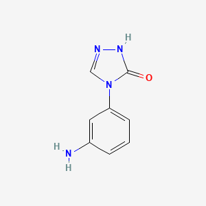 molecular formula C8H8N4O B3199117 4-(3-aminophenyl)-4,5-dihydro-1H-1,2,4-triazol-5-one CAS No. 1016771-84-8
