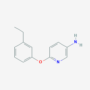 molecular formula C13H14N2O B3199131 6-(3-Ethylphenoxy)pyridin-3-amine CAS No. 1016772-75-0